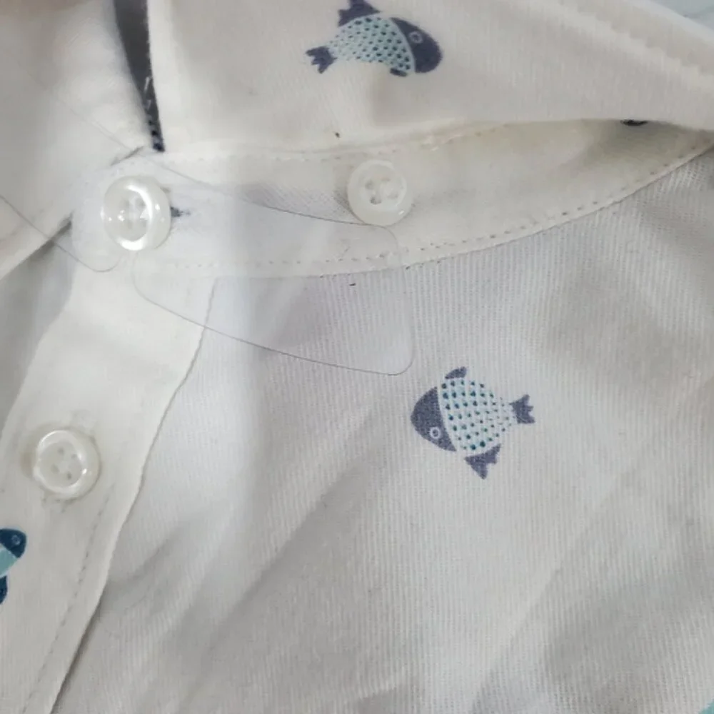 NWT Dave Bella baby boy print cotton button down shirt and tie toddler Sz 3